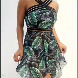 Shein tropical print swim dress‎